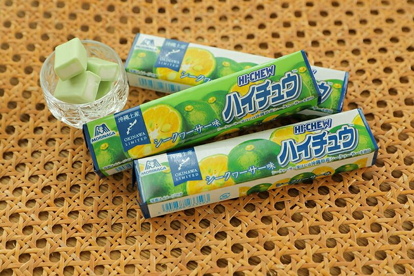 ハイチュウ　シークヮーサー味 ５本入　✖️ 10個 Amazon.co.jp: Hi Chew 森永菓子 沖縄限定 ハイチュウ
