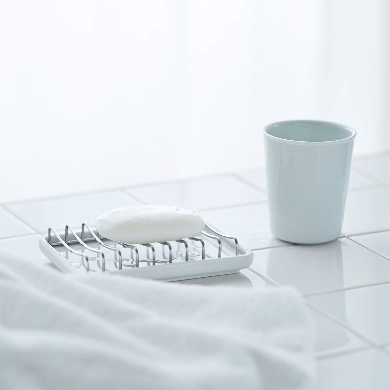 無印 ステンレスソープディッシュ シルバー 幅11 奥行8 高さ1 5 cm