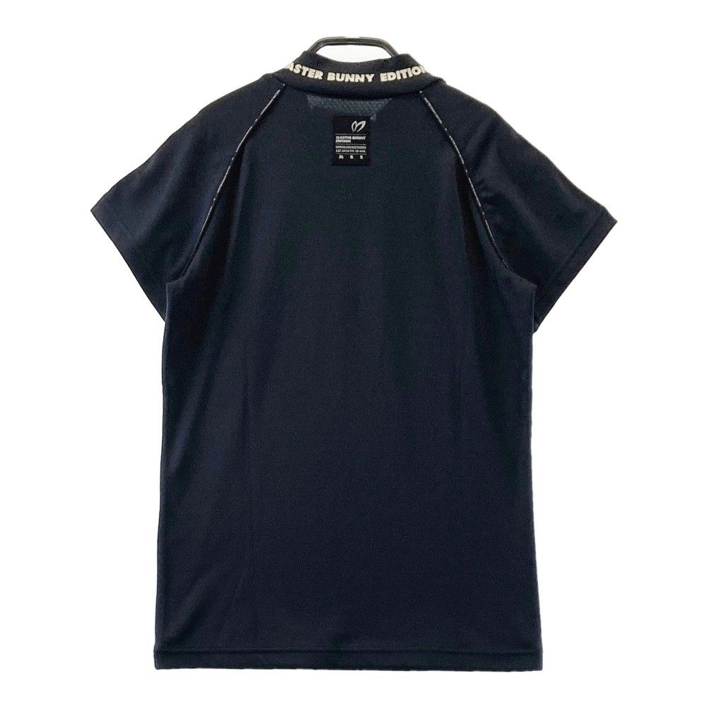 サイズ：0 MASTER BUNNY EDITION マスターバニーエディション  ハイネック半袖Tシャツ  ネイビー系 [240101464005] ゴルフウェア レディース ストスト MASTER BUNNY EDITION マスターバニーエディション ハイネック