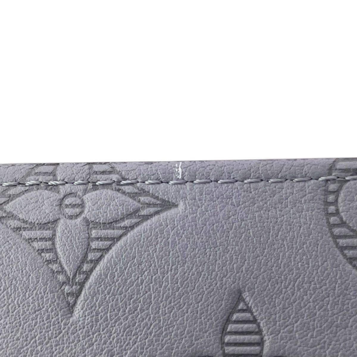 【新年大処分特価】 LOUIS VUITTON ルイ ヴィトン ポルトフォイユ ミュルティプル M81383 モノグラム･シャドウ レザー グレー メンズ 折り財布 25021117 RD 最終値下げスタート！