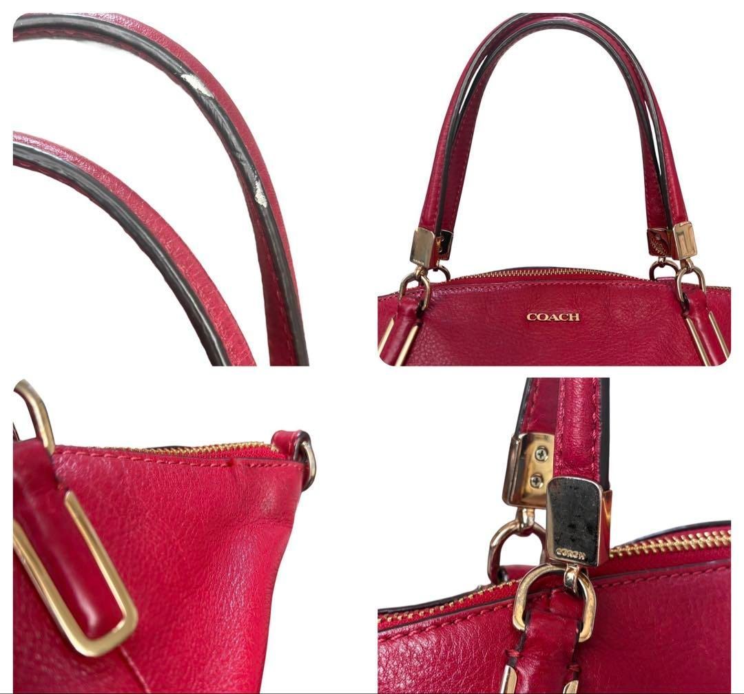 美品❗️希少　OLDCOACH 9959 ミニハンドバッグ　赤　アメリカ製 fit=scale-down,w=1200