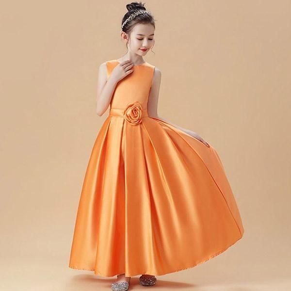 子供ドレス キッズドレス ピアノ発表会 ワンピース 女の子 ノースリーブ ロングドレス プリンセスドレス パーティー 結婚式 七五