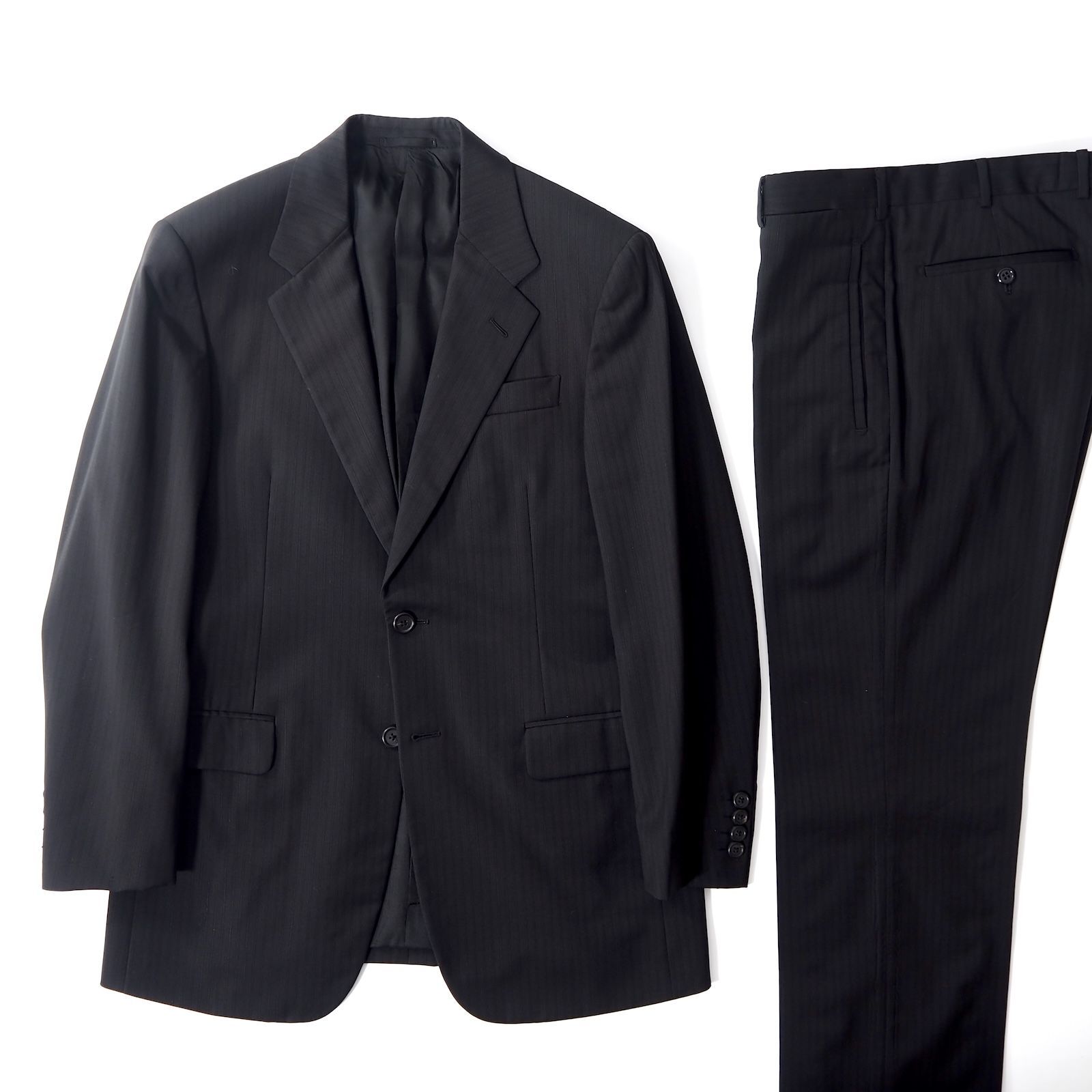 PRADA スーツ セットアップ シャドーストライプ 黒 44 PRADA スーツ セットアップ シャドーストライプ 黒 44 PRADA スーツ