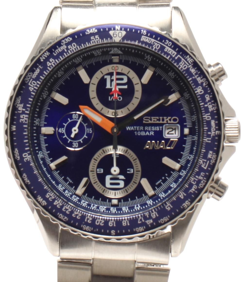 SEIKO フライトマスター クロノグラフ 7T92-0CF0 メンズ 稼働品 セイコー SEIKO 7T92-0CF0 フライトマスター 腕時計 クロノグラフ