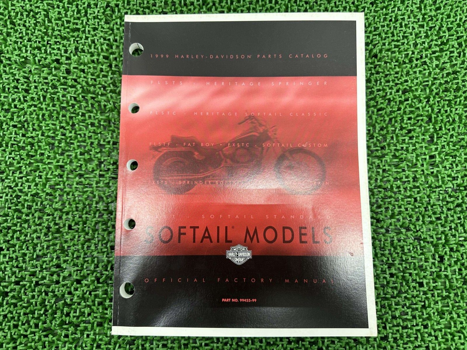 ソフテイル パーツリスト 英語版 ハーレー 正規 バイク 整備書 1999年ソフテイルモデル パーツカタログ fJ
