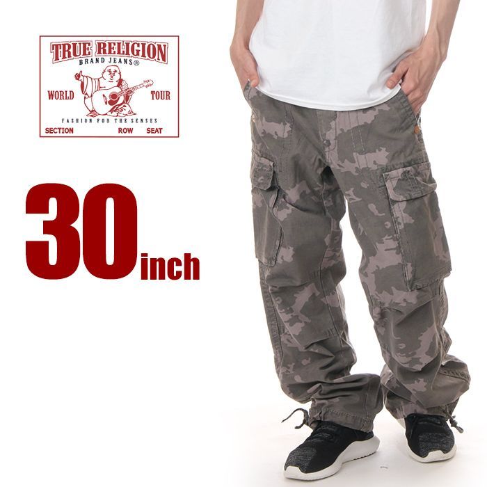 新品】True Religion カーゴパンツ 30インチ 迷彩 メンズ トゥルー 