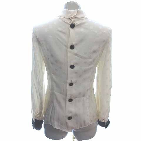 新品　タグ付き　JILL STUART 長袖シャツ・ブラウス 白・ボルドー JILL by STUART ブラウス シャツ リネンライククロップド