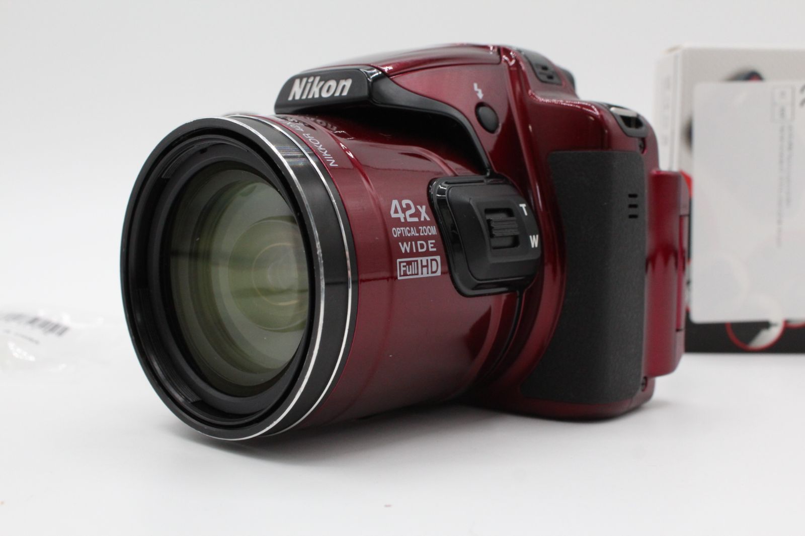 バッテリー＆ 充電器 社外品 付き NIKON ニコン デジタルカメラ COOLPIX P520 光学42倍 レッド LE2025184