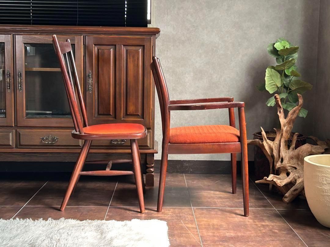 レトロ ウィンザーチェア スポークアームチェア ヴィンテージ 2脚セット nS MARWIL-DEMENAGEMENTS_CH