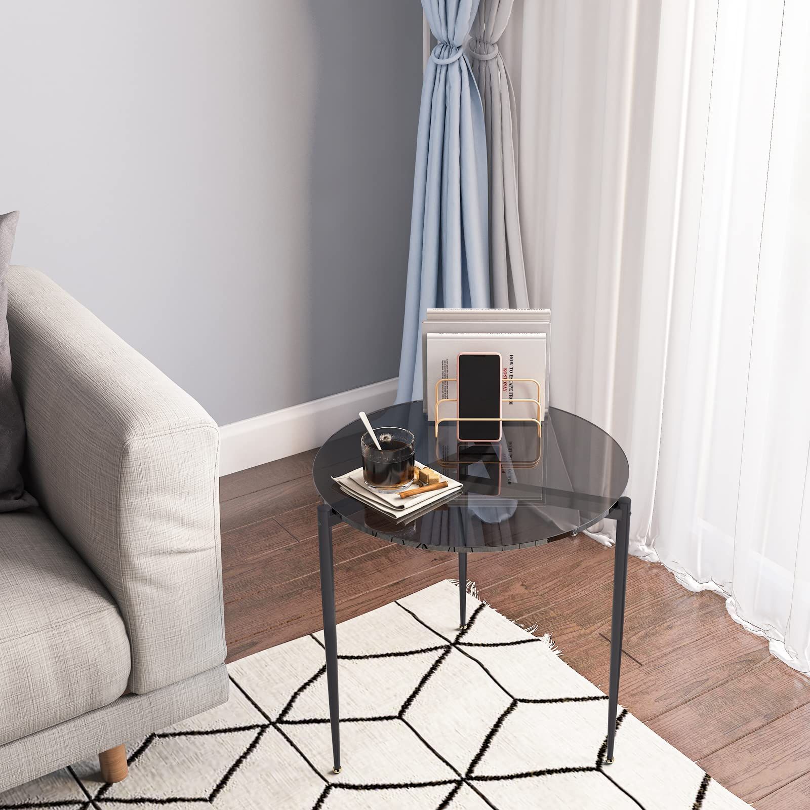 ナイトテーブル ガラス