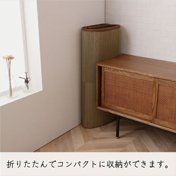 い草 カーペット ござ 江戸間2畳 約174×174cm ブラウン 防炎 抗菌 防臭 日本製 国産 市松柄 ラグ マット 敷き物 い草マット イ草マット 江戸間2畳 い草 ラグ 最高級 モダン 江戸間2畳(約174