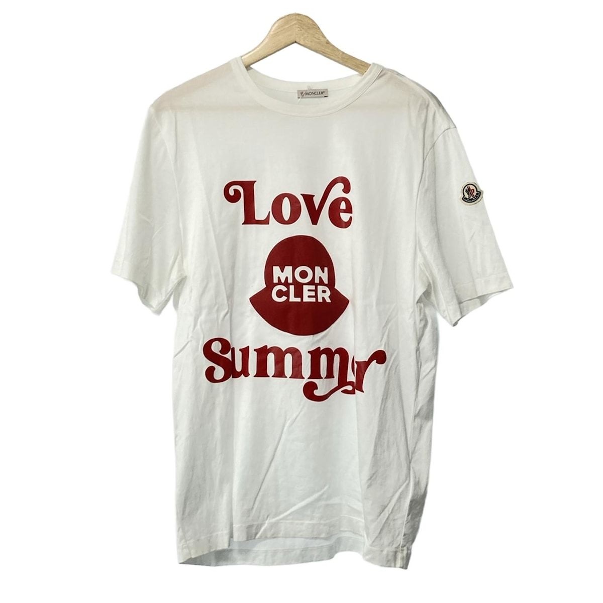 MONCLER グラフィックTシャツ ホワイト/レッド