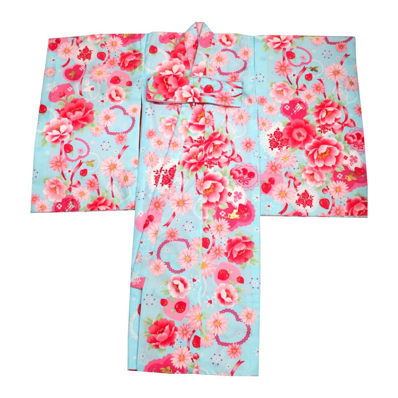 お宮参り 初着 松田聖子 SEIKO MATSUDA kimono KIDS 女の子 女児 産着 のしめ 掛け着 一つ身 七五三 水色