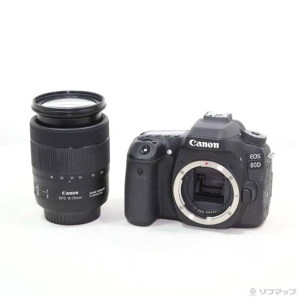 中古品〕 EOS 80D EF-S18-135 IS USM レンズキット【297