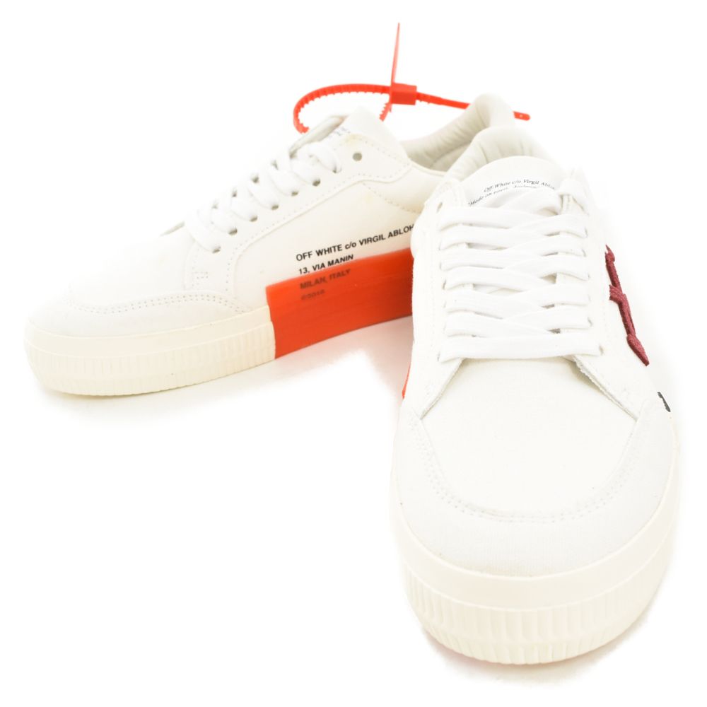 OFF-WHITE (オフホワイト) LOW VULCANIZED ローバルカナイズ ローカットスニーカー ホワイト - メルカリ