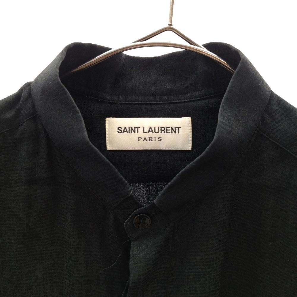 SAINT LAURENT PARIS (サンローランパリ) 467312 シルクシアーシャツ ブラック - メルカリ