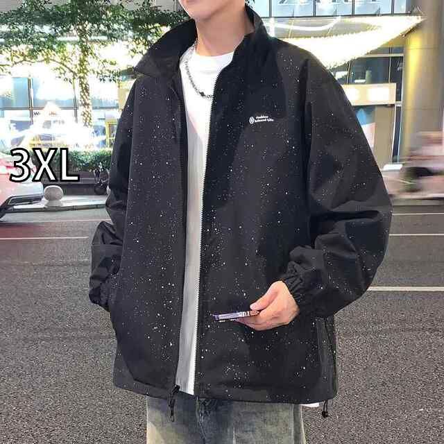 3XL 秋冬 コーデ メンズ 服 シンプル ファッション オシャレ 大人 かっこいい 大きいサイズ ストリート 紳士服 コート トップス プリント ジャケット アウター