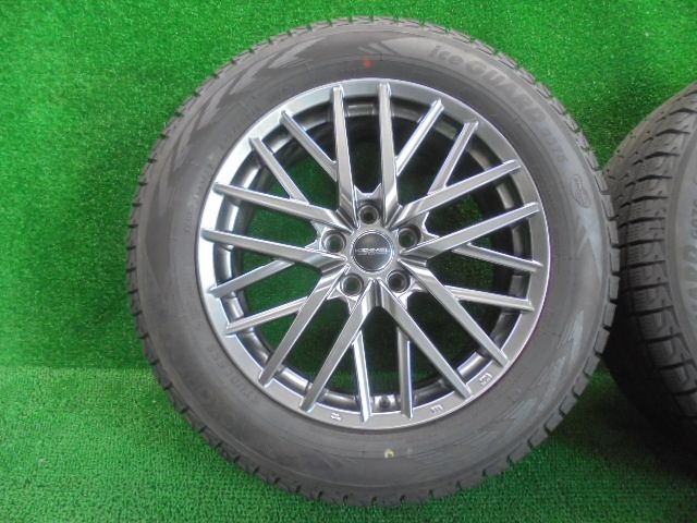 5FP113 AAP バリ山 製 235 60R18 ヨコハマ iceGUARD G075 スタッドレス 14ミリボルト対応 アルミホイールセット 現行NX