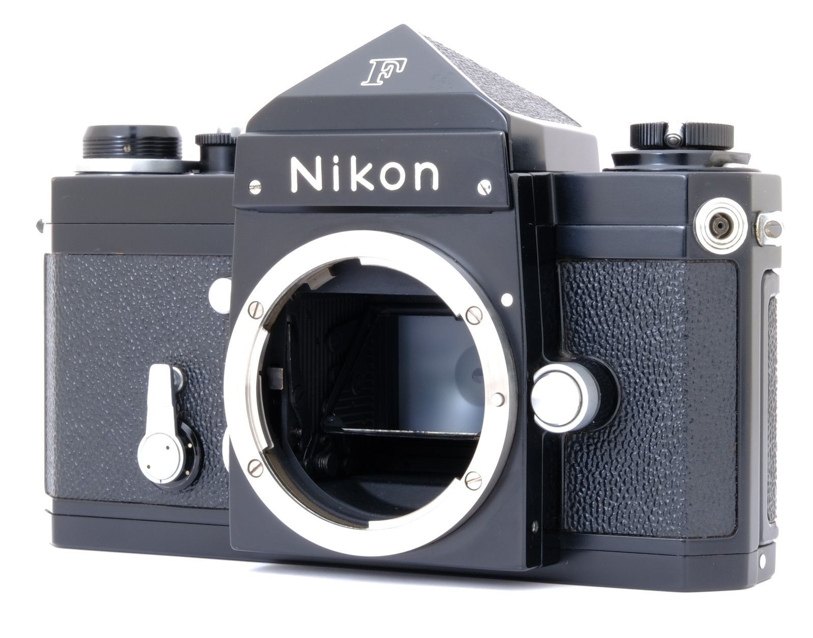 ニコン Nikon F アイレベル 光学マーク 富士山マーク付 ブラック ボディ 完動品 純正レザーケース付