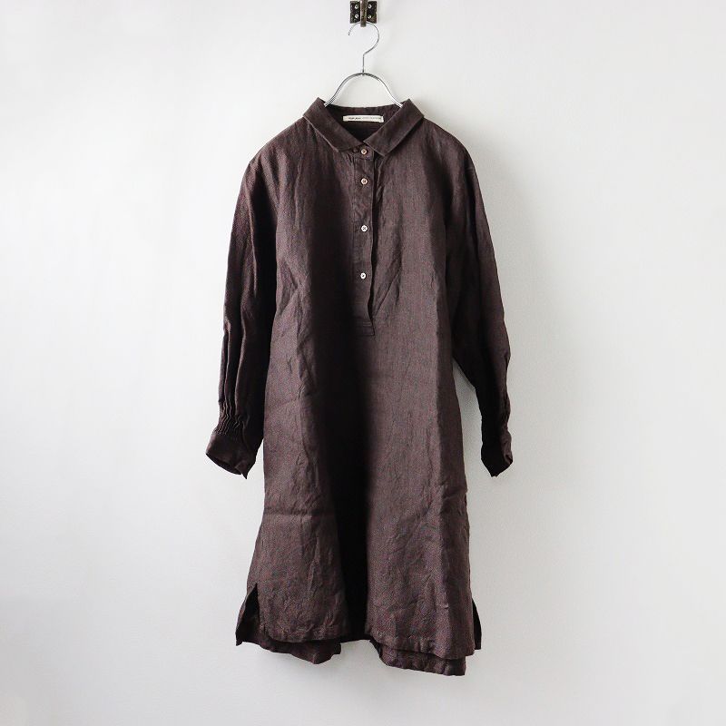 2021年製 コンジェペイエ アデュートリステス conges payes ADIEU TRISTESSE リネンバックピンタック ワンピース /【2400014240856】