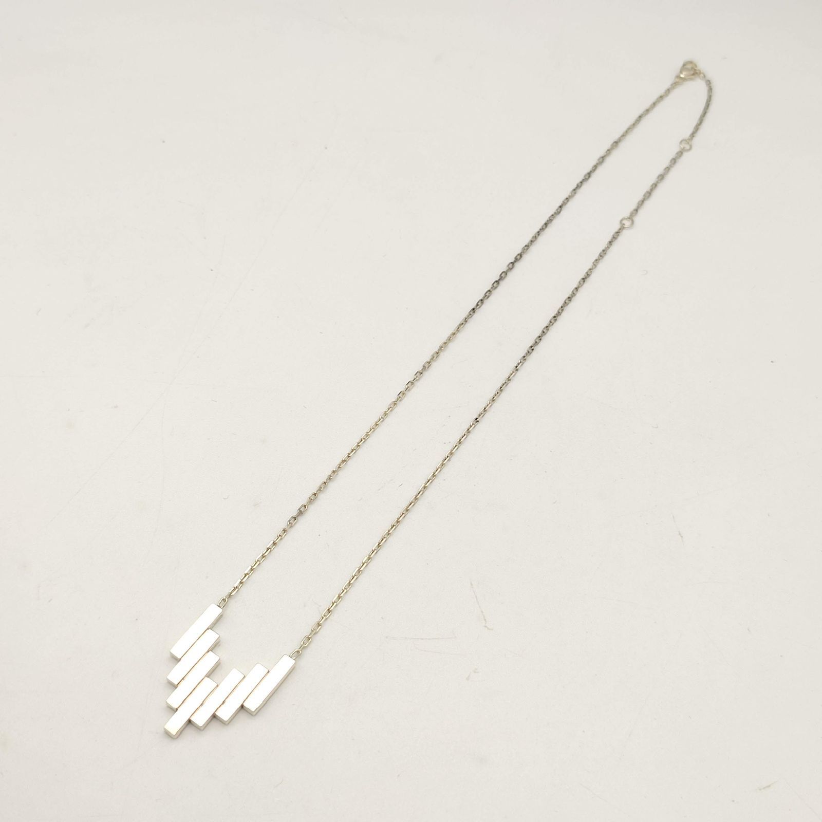 ジョージジェンセン593D バー　ネックレス　925 シルバー 美品】Georg Jensen ジョージジェンセン バーネックレス 593D