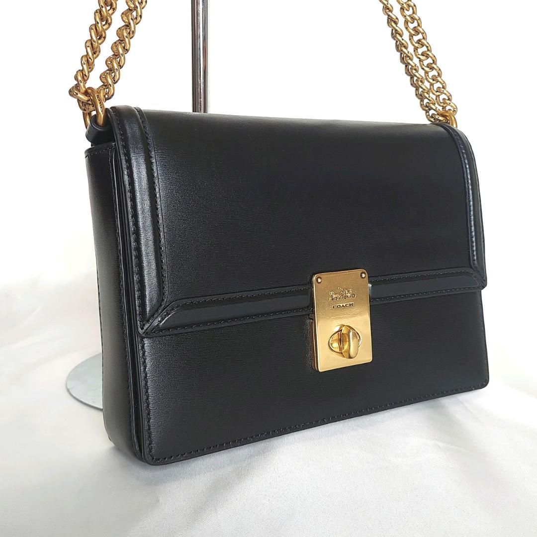 極美品】COACH コーチ ハットン ショルダー バッグ チェーン 