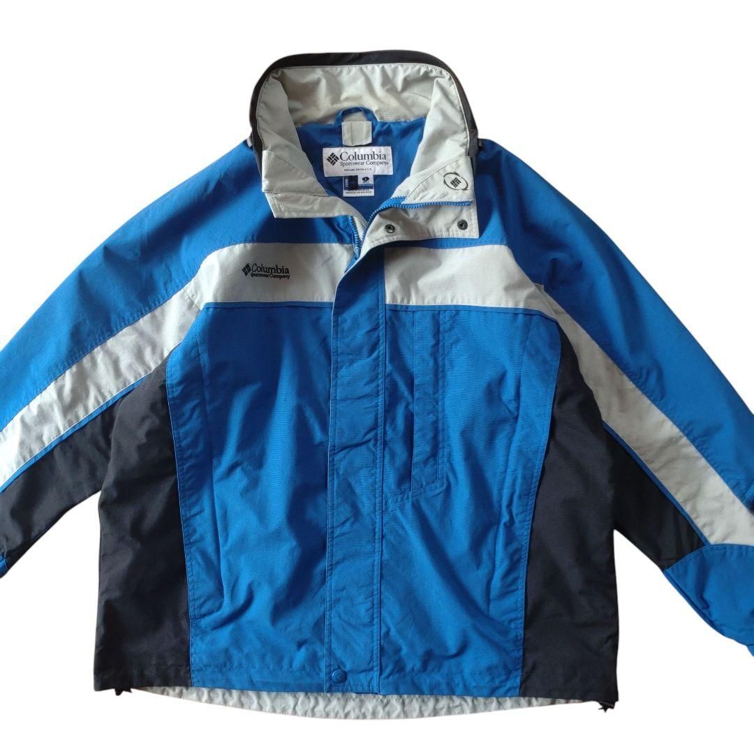 古着 Columbia コロンビア INTERCHANGE マウンテンジャケット ナイロン 青 ブルー L J1040