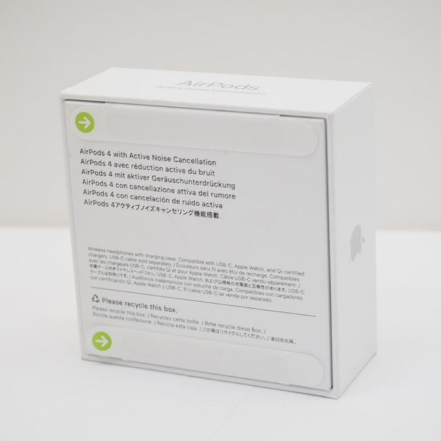 未開封 Apple アップル Air Pods4 MXP93J|A 第4世代 ワイヤレスイヤホン ∴WK1974