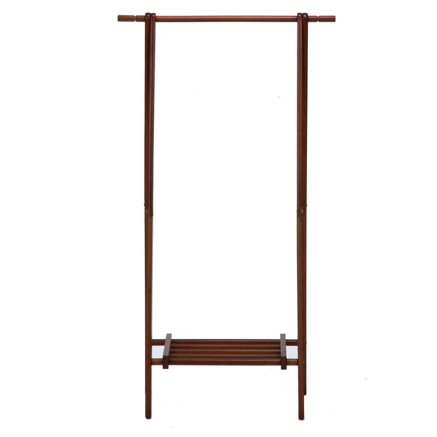 数量限定】スリム 木製 ハンガーラック 幅80×奥行45×高さ147.8cm