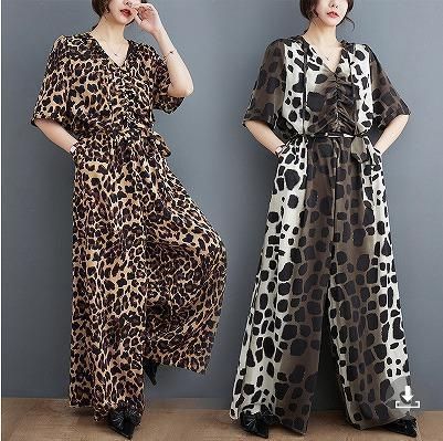 オールインワン ジャンプスーツ つなぎ レディース 女性用 半袖