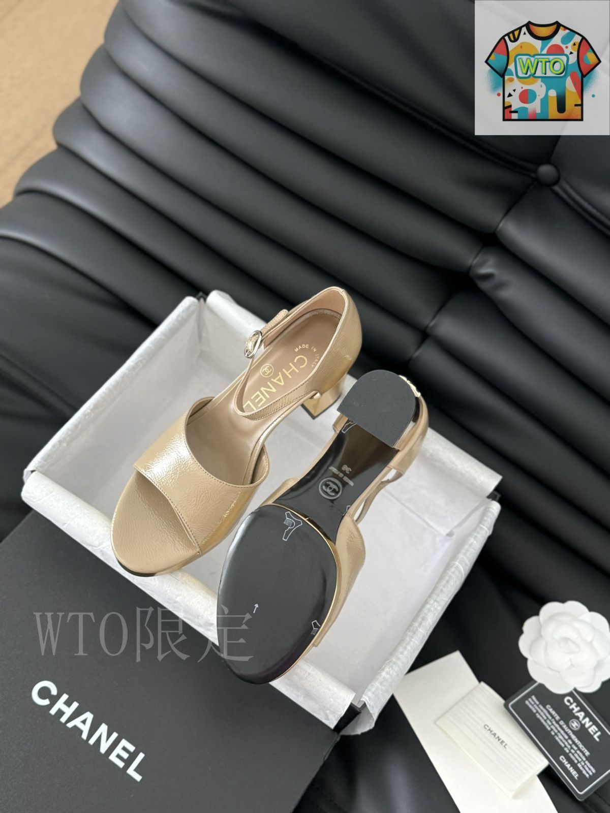 24B 新作【CHANEL】誰よりもエレガントに★カメリア サンダル CHANEL - シャネル CHANEL バイカラー カメリア G45497 24P