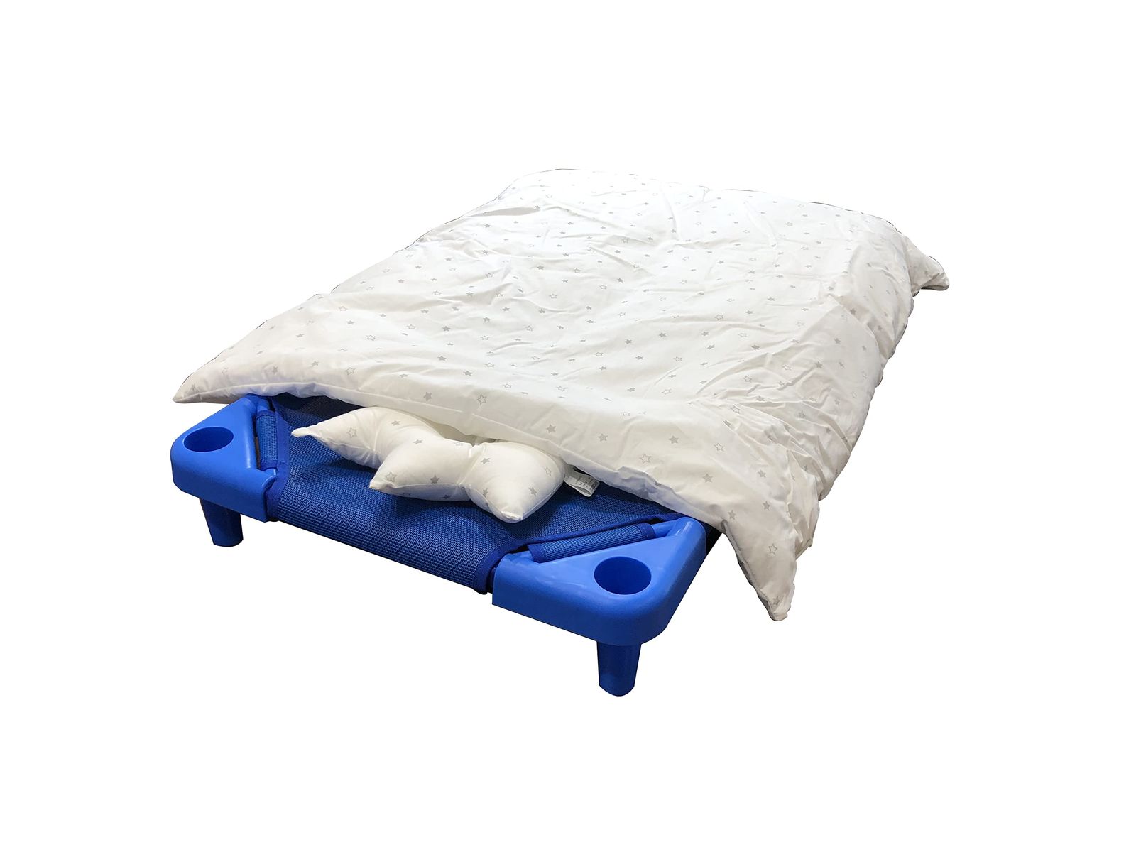  エンドー スタッキング式 抗菌 お昼寝コット ブルー その他 ベビー家具 寝具