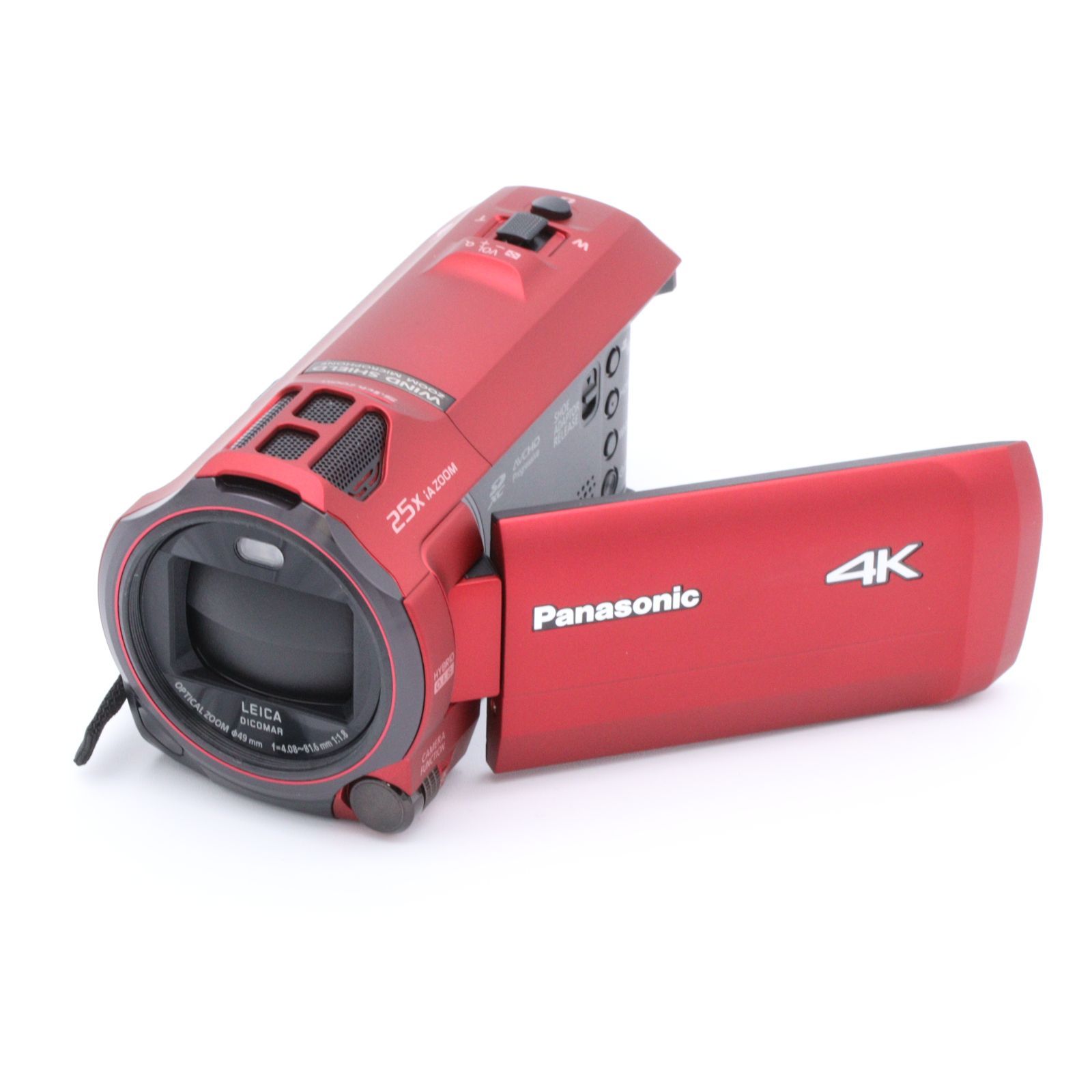 2019年製Panasonic VX992M 4K ビデオカメラ 赤 おまけ付-