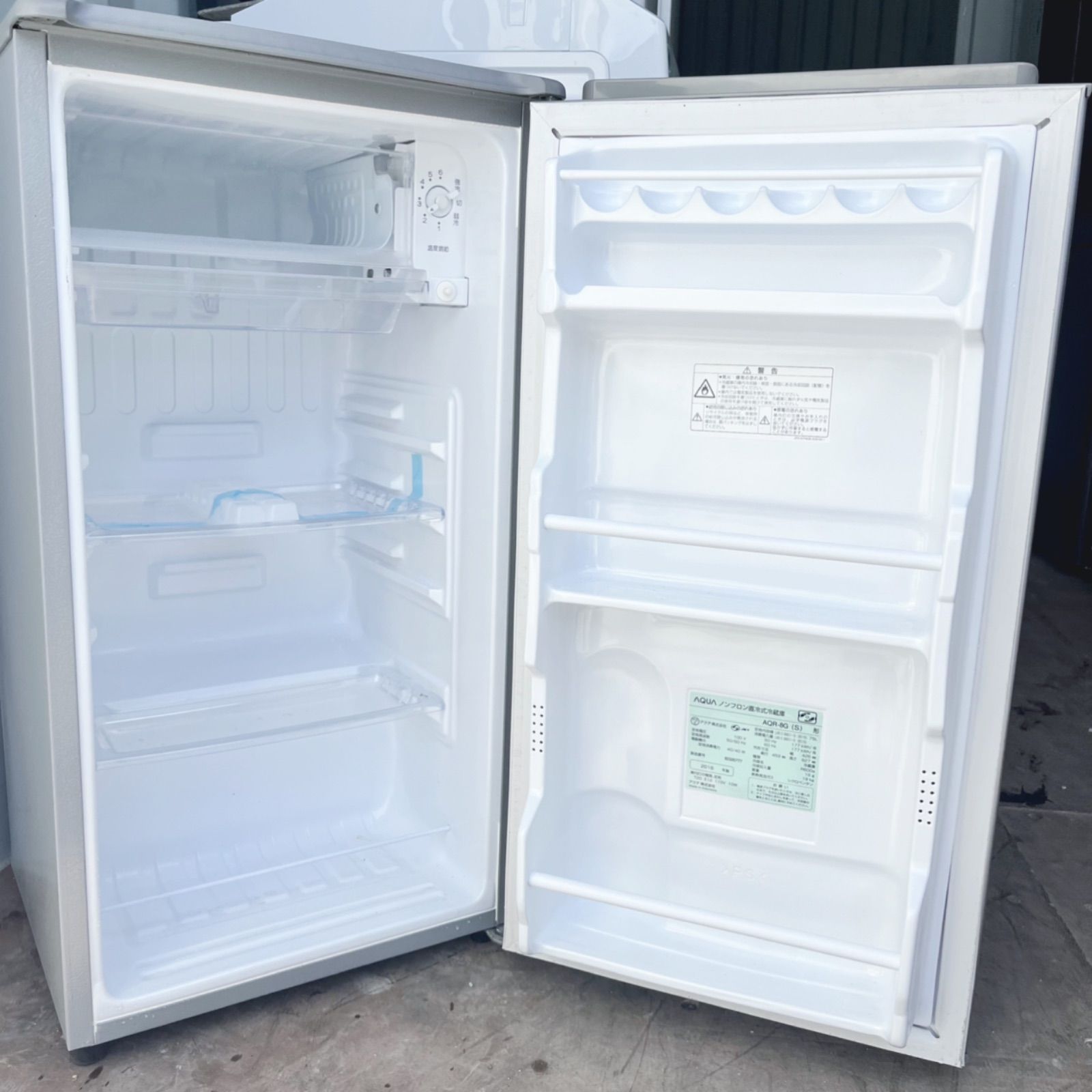 取付無料！AQUAスタイリッシュシルバーコンパクト便利サイズ冷蔵庫