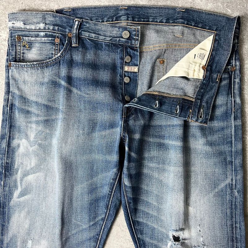 ビンテージ 加工 POLO RALPH LAUREN セルビッチ デニム パンツ 38 32 