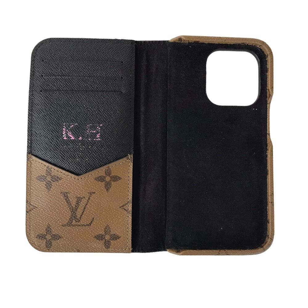 LOUIS VUITTON ルイヴィトン リバースIPHONE 14PRO フォリオ iphoneケース レディース モノグラムキャンバス ブラウン  ブラック M81977 中古品 - メルカリ