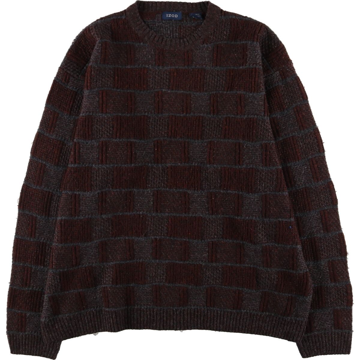古着 アイゾッド IZOD 総柄 アクリルニットセーター メンズXL/eaa371930