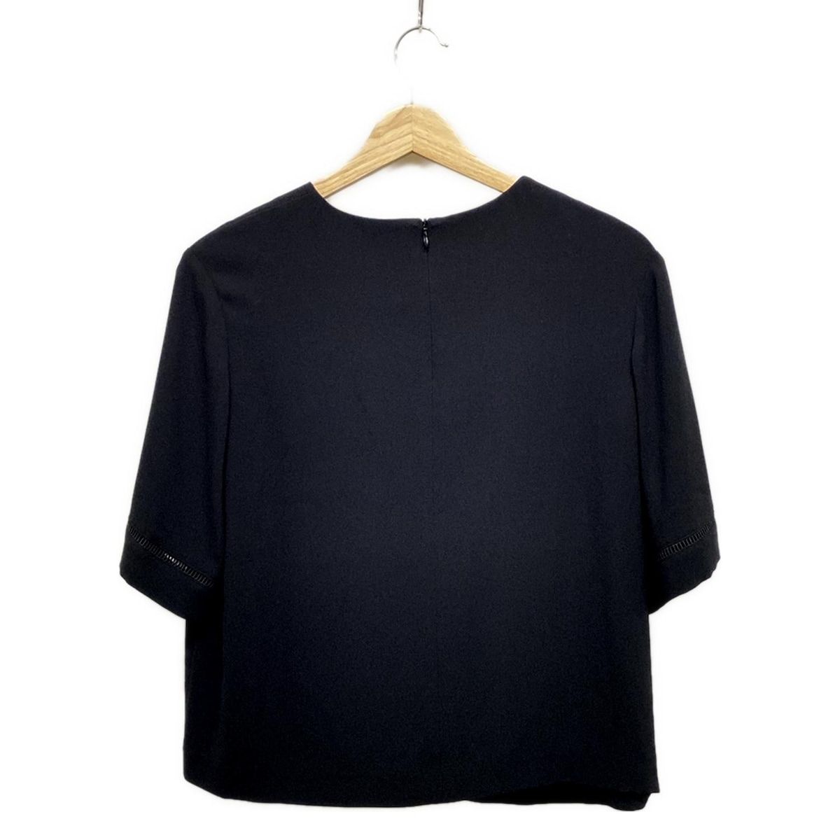 theory luxe セオリーリュクス とろみ ブラウス 半袖 ゆったり 黒 theory luxe 黒 半袖シャツ theory luxe セオリーリュクス とろみ