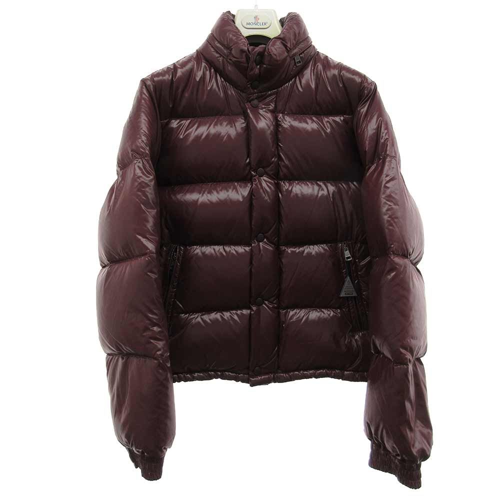 モンクレールエベレストUSED品サイズ1ボルドー国内正規品1000円スタート！！ モンクレール EVEREST エベレスト ダウンジャケット ロゴ 1 □MT