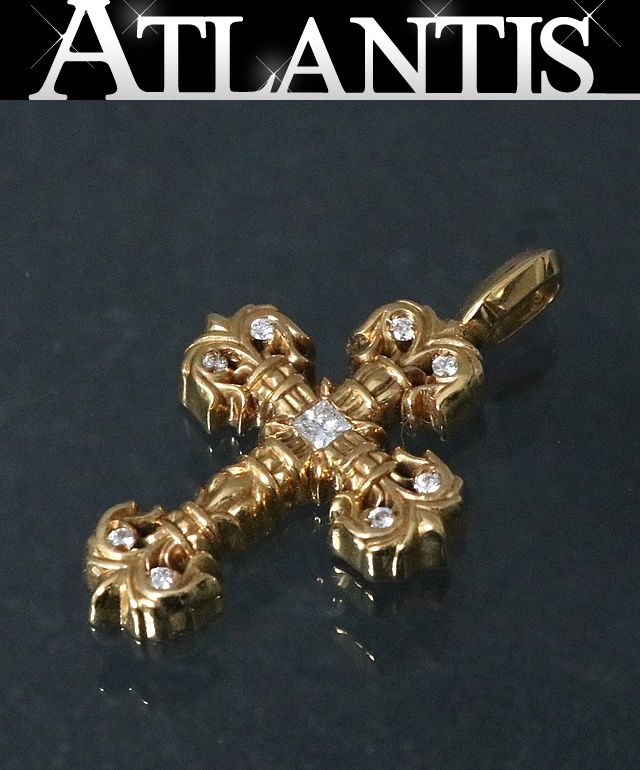 クロムハーツ　タイニー　フィリグリークロス　チャーム　パヴェダイヤ　新品加工 クロムハーツ 22k タイニー フィリグリークロス パヴェダイヤ