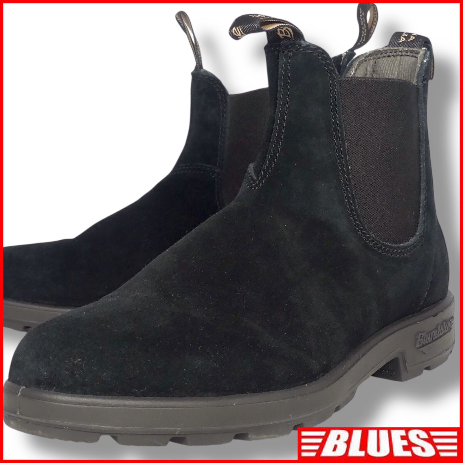 Blundstone ブランドストーン サイドゴアブーツ 27 本革 メンズ 黒 ブラック き スエード US9 サイドゴアブーツサイズ27cm一覧←SEULB屋着古← HS369