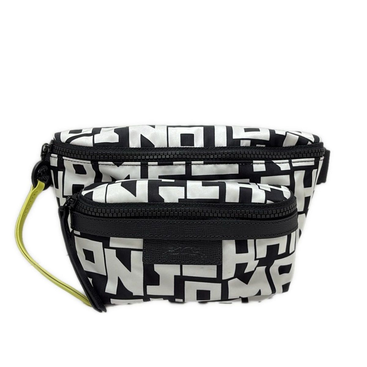 LONGCHAMP ロンシャン ウエストポーチ ル プリアージュ 白×黒