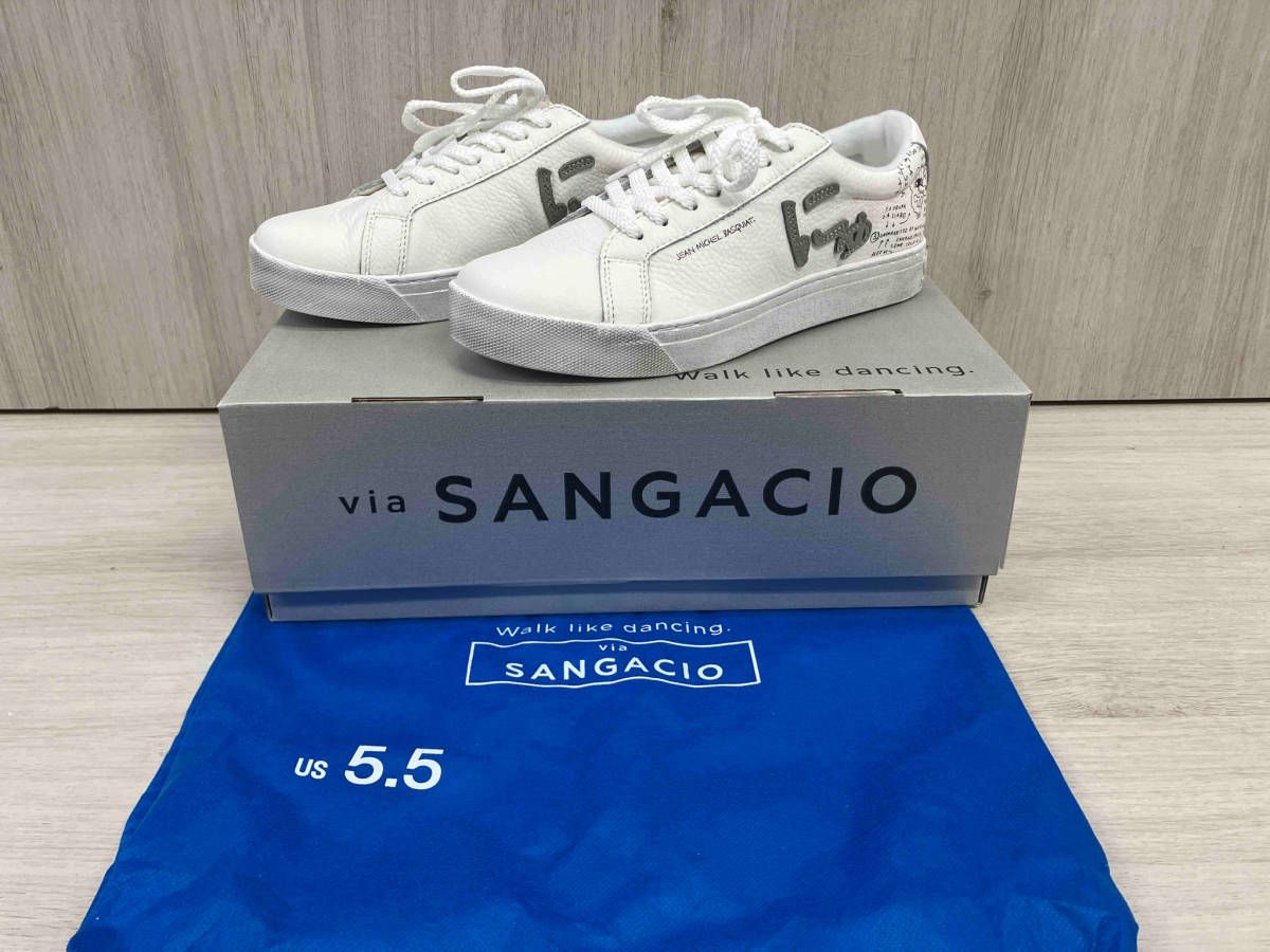 via SANGACIO にゅ Jean Michel Basquiat スニーカー 23.5cm ホワイト - メルカリ