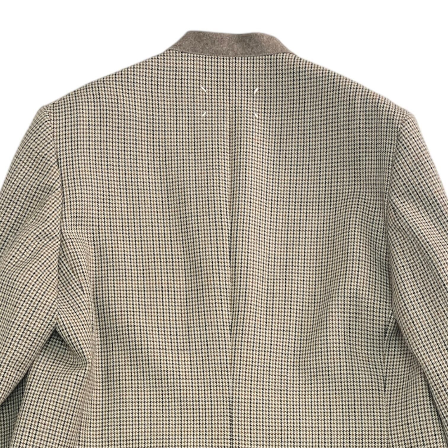Maison Margiela 22AW Houndstooth Nocollar Coat - メルカリ