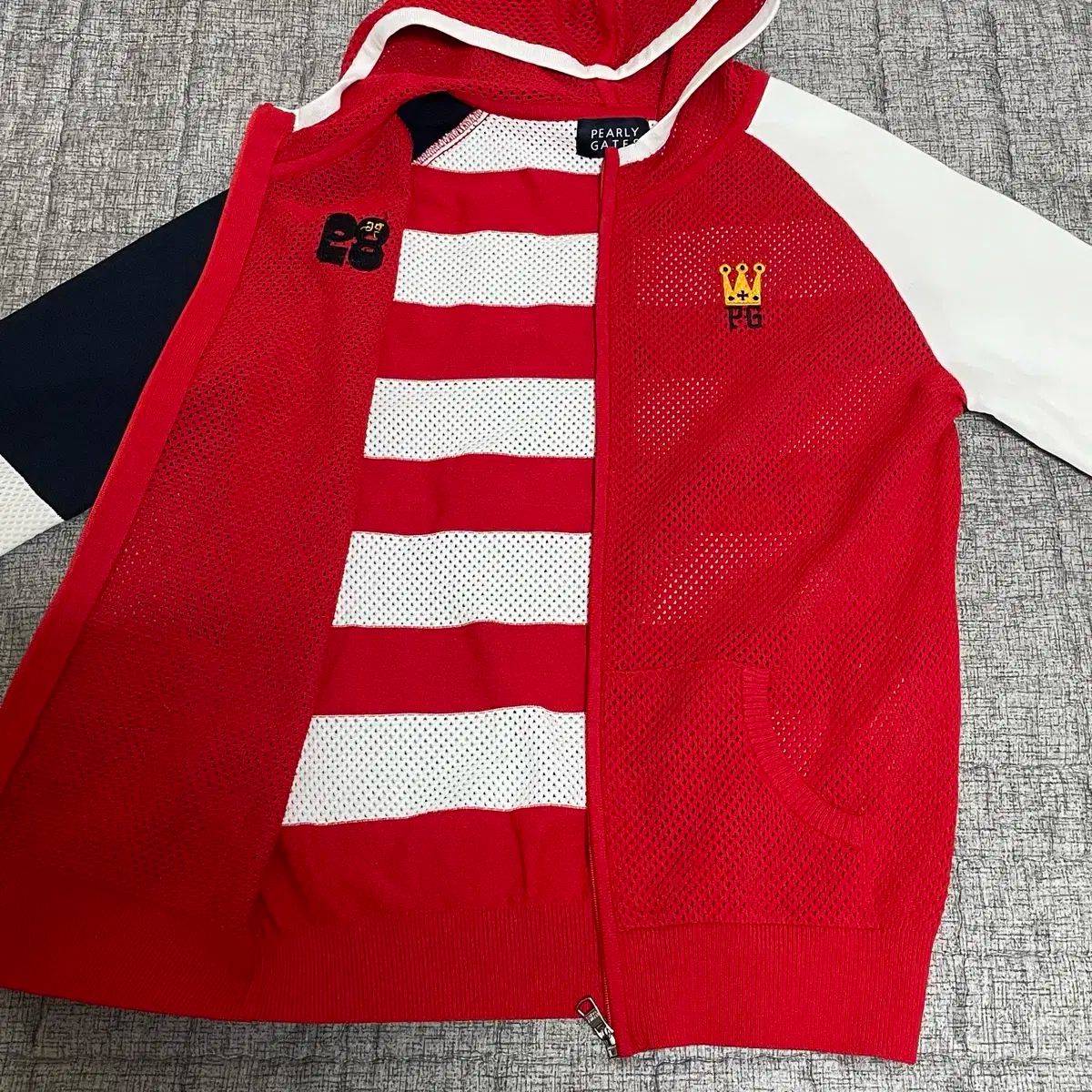 パーリーゲイツ ゴルフウェア メッシュ フードジップアップ LLC-HASEGAWATOSO_COM