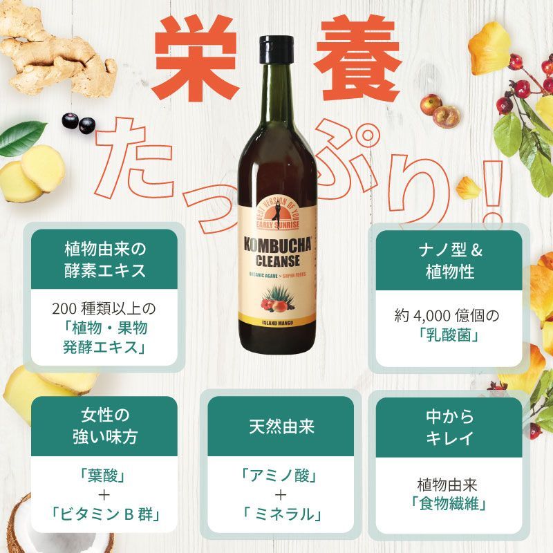 コンブチャクレンズ　4本セット【未使用】 コンブチャクレンズ4本セット（コンブチャクレンズ 4本セット