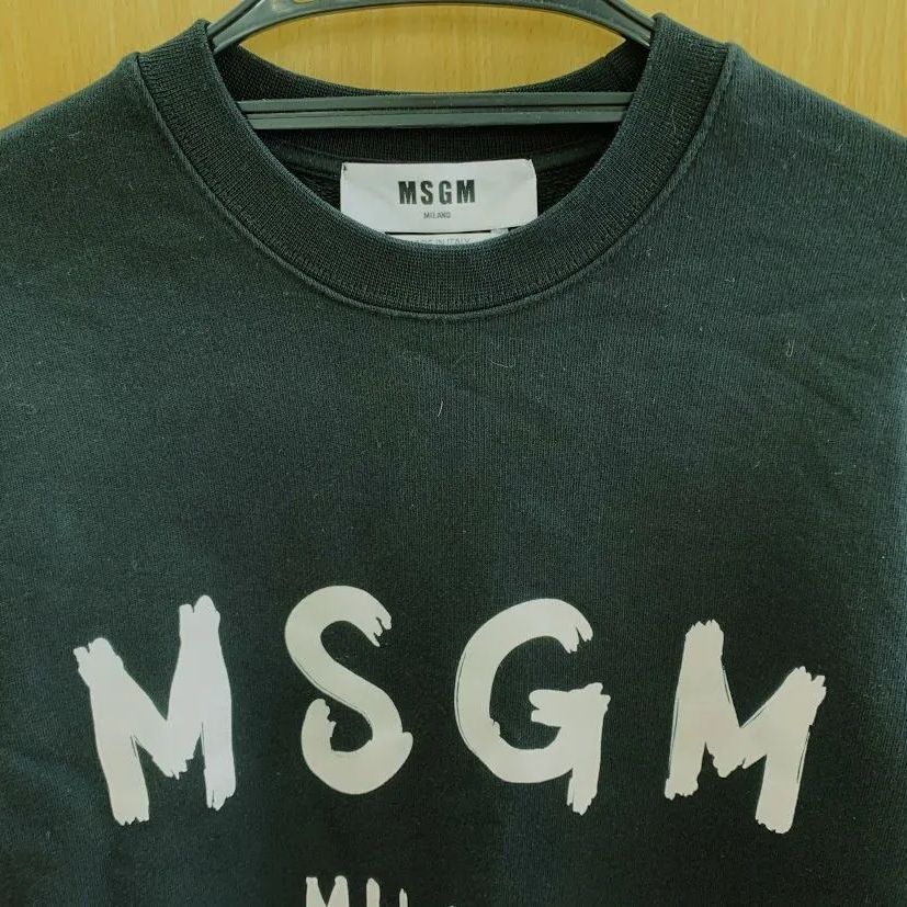 定番 MSGM ロゴスウェット ブラック XS メンズ エムエスジーエム 