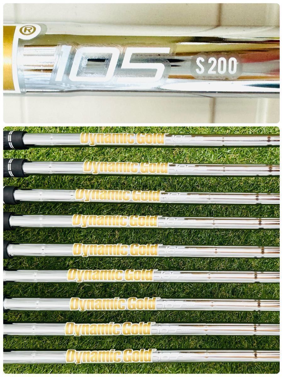 良品】豪華9本 ピン i210 黒ドット メンズアイアンセット スチール S