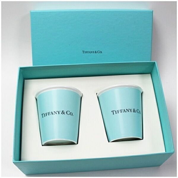 ティファニー コーヒーカップ ボーンチャイナ ペア 2個セット
