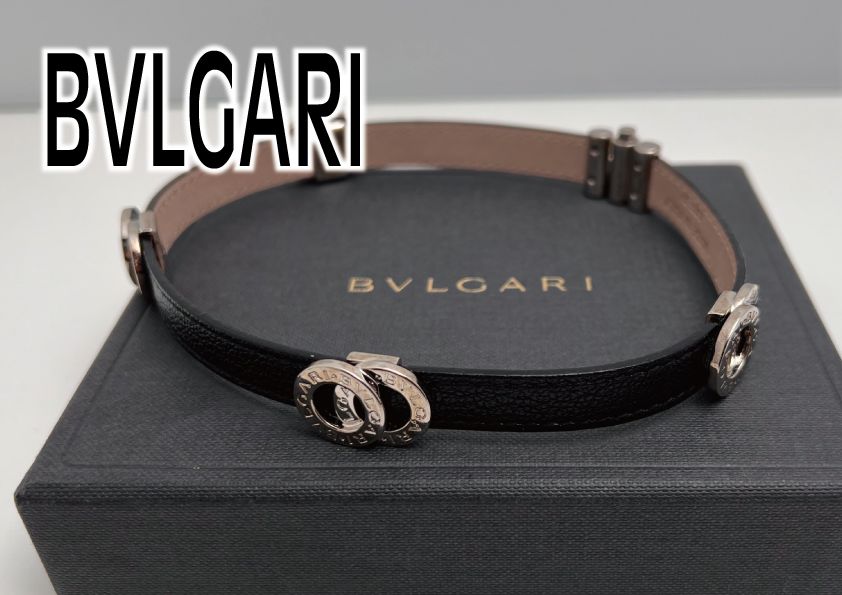 BVLGARI ブルガリ　レザー　ブレスレット　チョーカー 未使用品】ブルガリ BVLGARI レザーブレスレット チョーカー